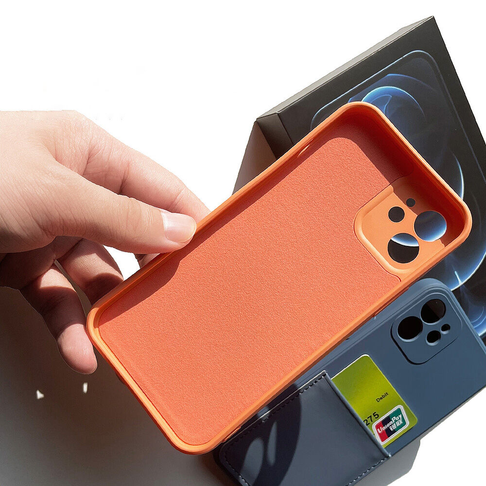 Ochronne etui z kieszenią na karty do iPhone 12 mini - fioletowy