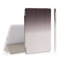 Tęczowy Smart futerał / etui z funkcją usypiania i stojakiem dla Apple iPad 9,7" (2017) - czarno-biały
