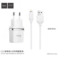 HOCO adapter i kabel do ładowania dla Apple iPhone - biały