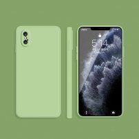 Ochronne etui silikonowe z prostymi krawędziami do iPhone XS Max - zielone