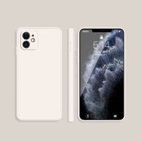 Ochronne etui silikonowe z prostymi krawędziami do iPhone 11 - beżowe