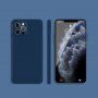 Ochronne etui silikonowe z prostymi krawędziami do iPhone 12 Pro Max - niebieskie