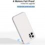 Ochronne etui silikonowe z prostymi krawędziami do iPhone 12 Pro Max - szaro-niebieski