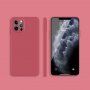 Ochronne etui silikonowe z prostymi krawędziami do iPhone 12 Pro Max - czerwony