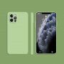 Ochronne etui silikonowe z prostymi krawędziami do iPhone 12 Pro Max - zielone