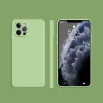 Ochronne etui silikonowe z prostymi krawędziami do iPhone 12 Pro - zielone