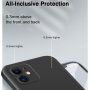 Ochronne etui silikonowe z prostymi krawędziami do iPhone 12 - fioletowy
