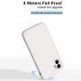 Ochronne etui silikonowe z prostymi krawędziami do iPhone 12 - fioletowy