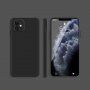 Ochronne etui silikonowe z prostymi krawędziami do iPhone 12 - czarny