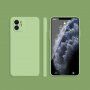 Ochronne etui silikonowe z prostymi krawędziami do iPhone 12 - zielone