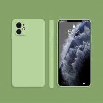Ochronne etui silikonowe z prostymi krawędziami do iPhone 12 mini - zielone