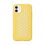 Ochronne etui z perforacją do odprowadzania ciepła do iPhone 11 - żółte