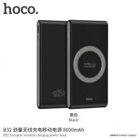 HOCO powerbank 8000mAh z ładowaniem bezprzewodowym dla Apple iPhone - czarny