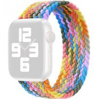 Nylonowy pasek ze wzorem warkocza do Apple Watch 42mm / 41mm / 40mm / 38mm - S - pastelowy
