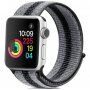 Pasek nylonowy w paski dla Apple Watch Ultra 49mm / 46mm / 45mm / 44mm / 42mm - szaro-czarne