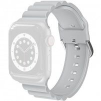 Elegancki pasek silikonowy do Apple Watch Ultra 49mm / 46mm / 45mm / 44mm / 42mm - szary