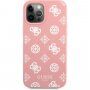 Guess Liquid Silicone White Peony etui do iPhone 12 Pro Max - różowy
