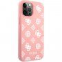 Guess Liquid Silicone White Peony etui do iPhone 12 Pro Max - różowy