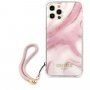 Guess Marble etui do iPhone 12 Pro Max - różowy
