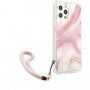 Guess Marble etui do iPhone 12 Pro Max - różowy