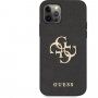 Guess Saffiano Big 4G Metal Logo etui do iPhone 12 Pro Max - czarny