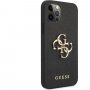Guess Saffiano Big 4G Metal Logo etui do iPhone 12 Pro Max - czarny