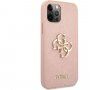 Guess Saffiano Big 4G Metal Logo etui do iPhone 12 Pro Max - różowy