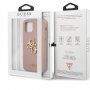 Guess Saffiano Big 4G Metal Logo etui do iPhone 12 Pro Max - różowy