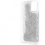 Guess Big 4G Liquid Glitter Silver etui do iPhone 12 Pro Max - srebrny