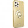 Guess Big 4G Full Glitter etui do iPhone 12 Pro Max - złote