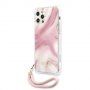 Guess Marble etui do iPhone 12 Pro Max - różowy
