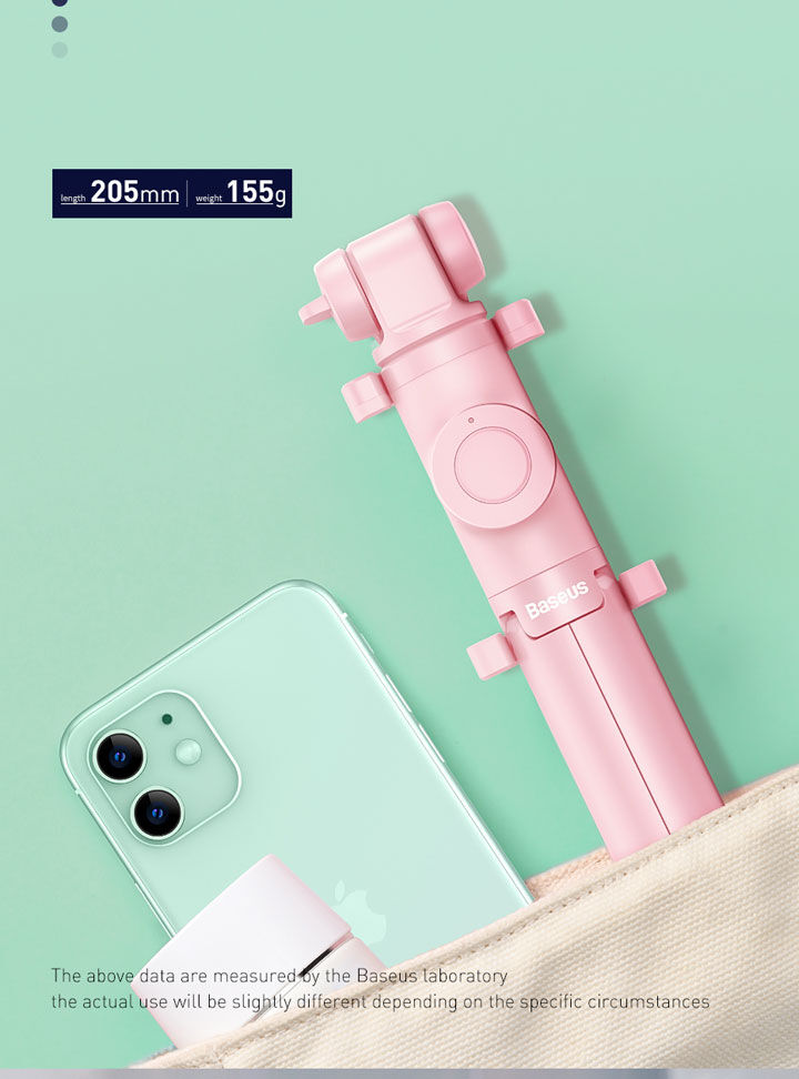 Baseus Lovely bluetooth kijek do selfie z trójnogiem do iPhone - czarna