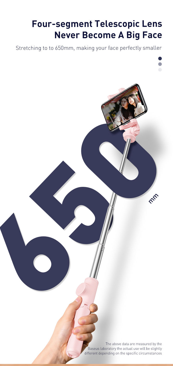 Baseus Lovely bluetooth kijek do selfie z trójnogiem do iPhone - czarna