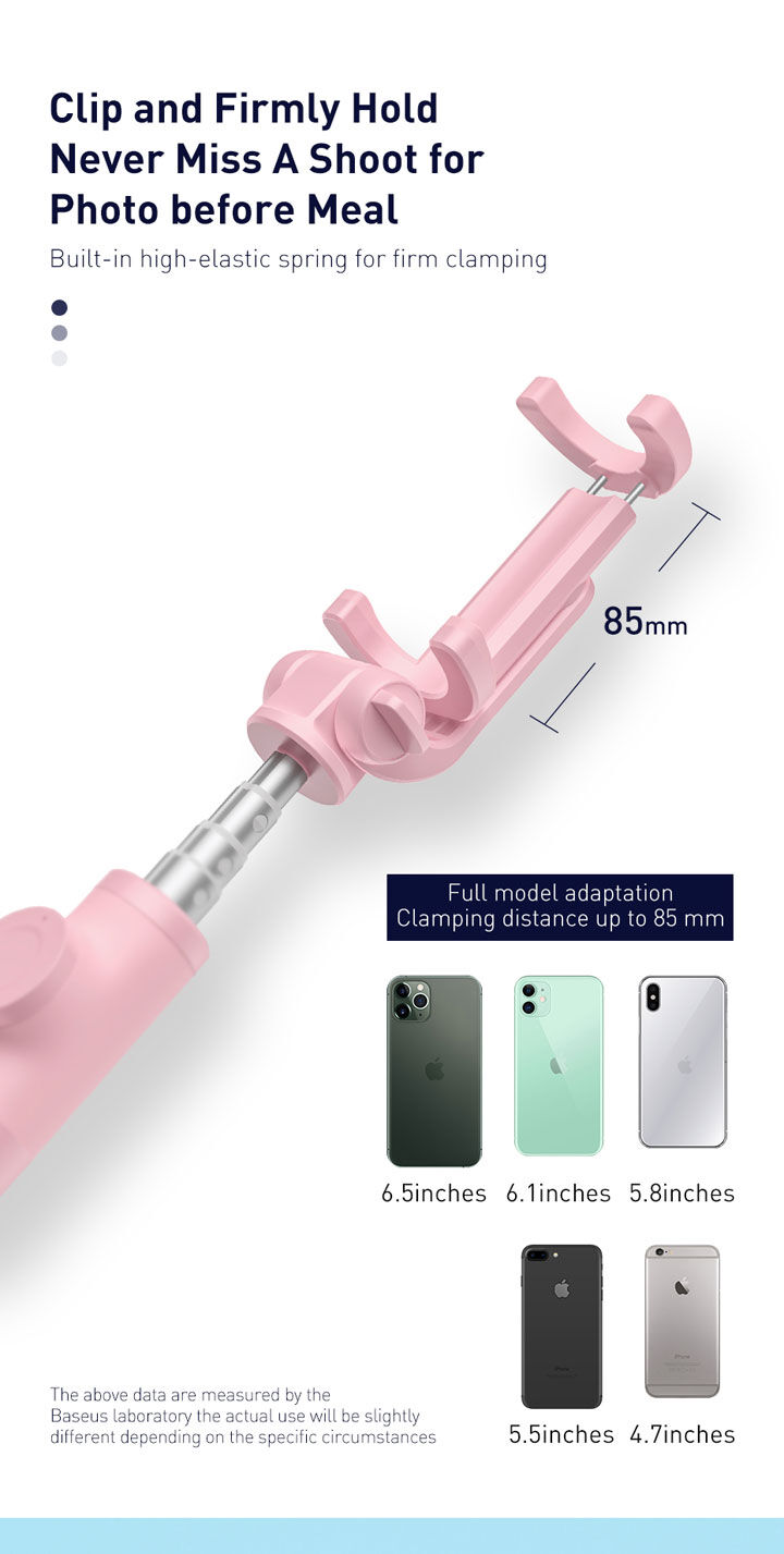 Baseus Lovely bluetooth kijek do selfie z trójnogiem do iPhone - czarna