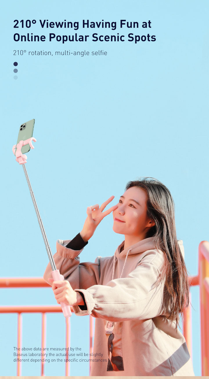 Baseus Lovely bluetooth kijek do selfie z trójnogiem do iPhone - czarna
