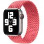 Nylonowy pasek ze wzorem warkocza do Apple Watch 42mm / 41mm / 40mm / 38mm - L - różowy