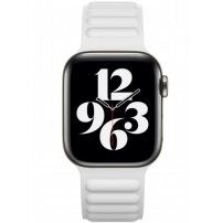 Pasek silikonowy z zapięciem magnetycznym do Apple Watch 42mm / 41mm / 40mm / 38mm - biały