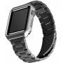 Etui metalowe z paskiem do Apple Watch 42mm / 41mm / 40mm / 38mm - czarne
