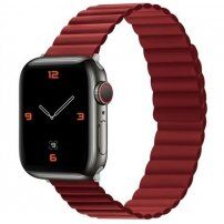 Silikonowy pasek magnetyczny do Apple Watch 42mm / 41mm / 40mm / 38mm - czerwony