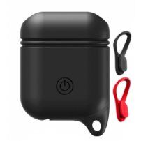 Wodoodporne i pyłoszczelne silikonowe opakowanie ochronne dla AirPods 1 / 2 - czarne