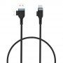 Wiwu 4w1 kabel pleciony do transmisji danych i ładowania USB-A / USB-C / Lightning dla iPhone / iPad / iPod / AirPods - 1,2 m - czarny