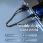 Wiwu 4w1 kabel pleciony do transmisji danych i ładowania USB-A / USB-C / Lightning dla iPhone / iPad / iPod / AirPods - 1,2 m - czarny