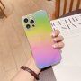 Przezroczyste etui lustrzane do iPhone 12 Pro - tęcza