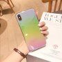 Przezroczyste etui lustrzane do iPhone XS Max - tęcza
