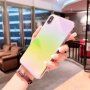 Przezroczyste etui lustrzane do iPhone XS Max - tęcza