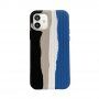Silikonowe etui z plecionym wzorem do iPhone 12 Pro Max - niebiesko-czarne
