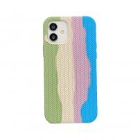 Silikonowe etui z plecionym wzorem do iPhone 11 - pastelowy
