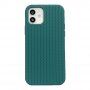 Silikonowe etui z plecionym wzorem do iPhone 12 - naftowy