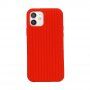 Silikonowe etui z plecionym wzorem do iPhone 12 Pro Max - czerwony
