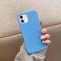 Silikonowe etui z plecionym wzorem do iPhone 12 Pro Max - niebieskie